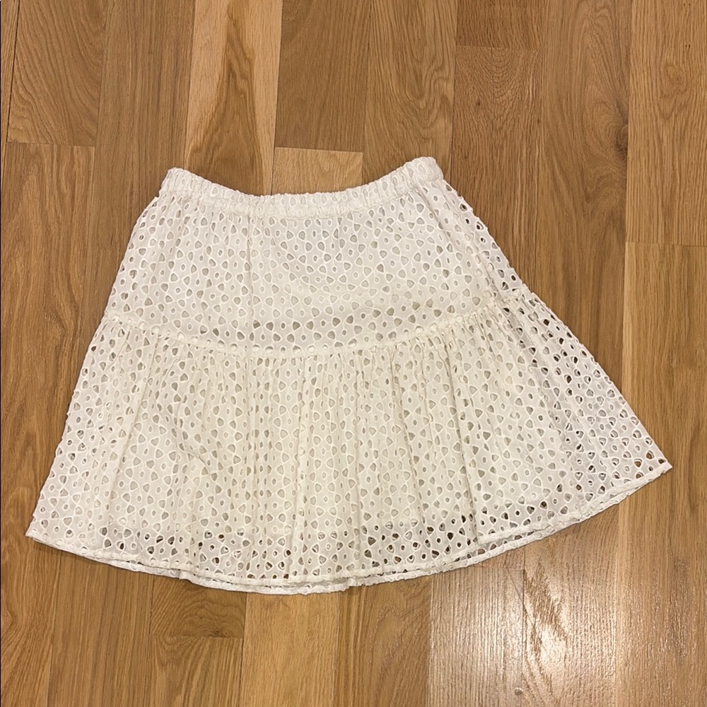 Frye x Anthropologie White Lace Skirt size XS